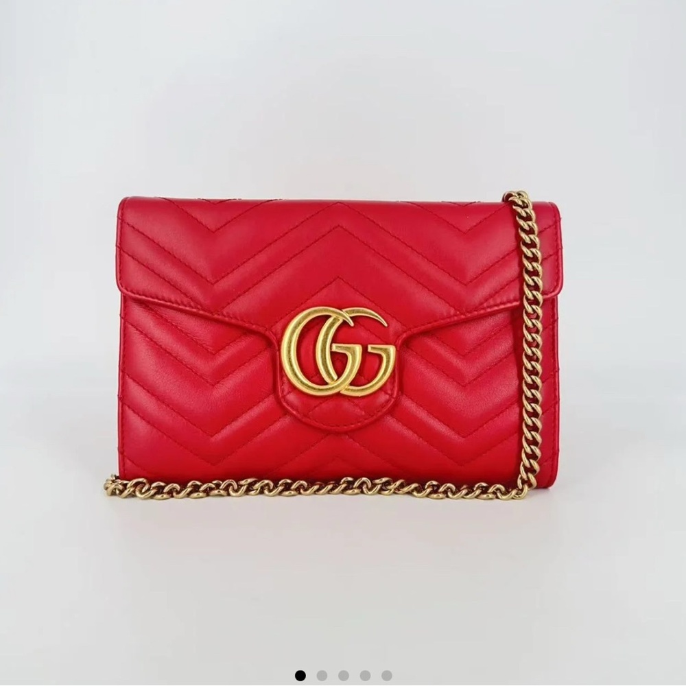 Gucci GG Marmont Matelasse Wallet On Chain